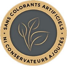 Sans colorants artificiels ni conservateurs ajoutés