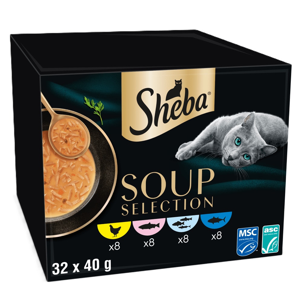Maxi Pack Soupes au Poulet, au thon, au saumon et poissons blancs 32 x 40g - 1