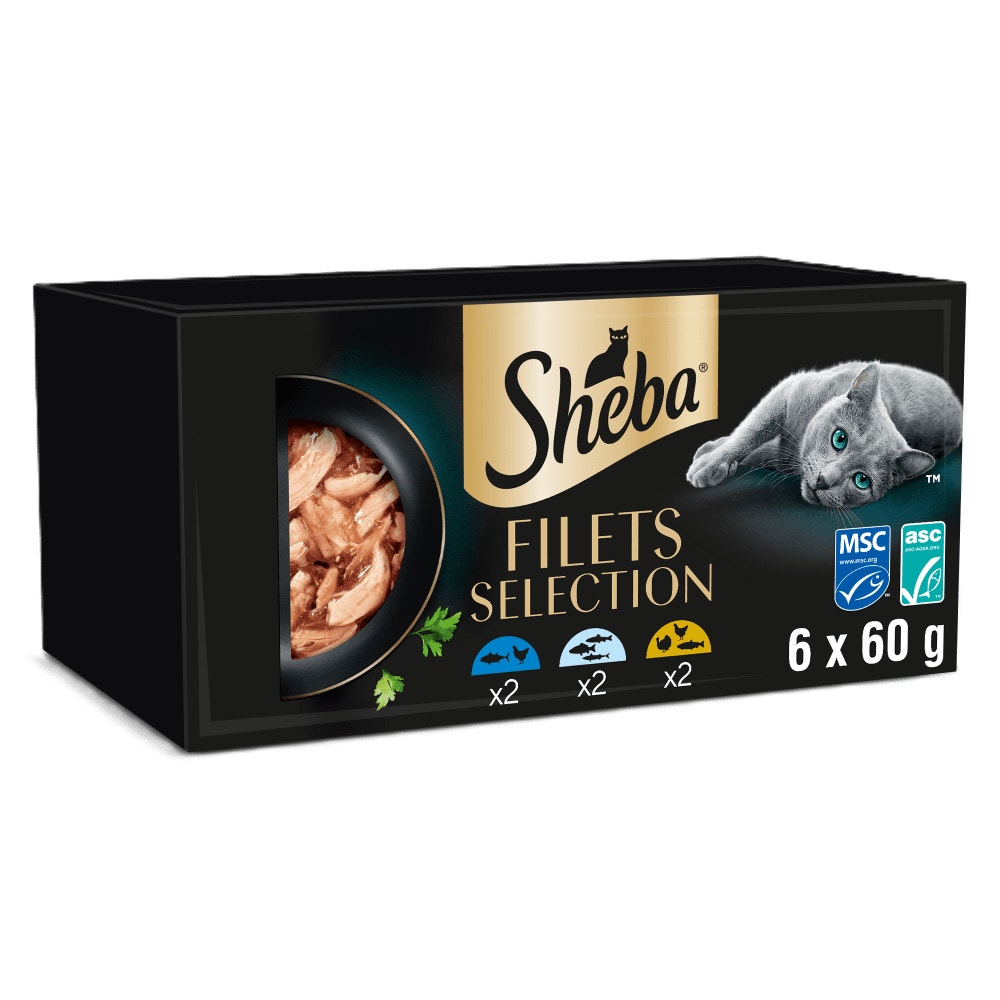 Multipack Filets au Thon, Poulet, Poissons de L'océan, Saumon et Volaille 6x60g - 1