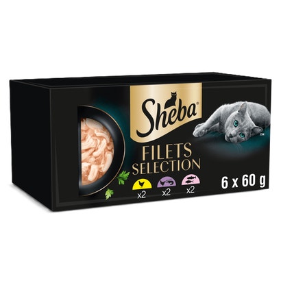 Poulet, Crevettes, Saumon et Thon 6 x 60g - Filets
